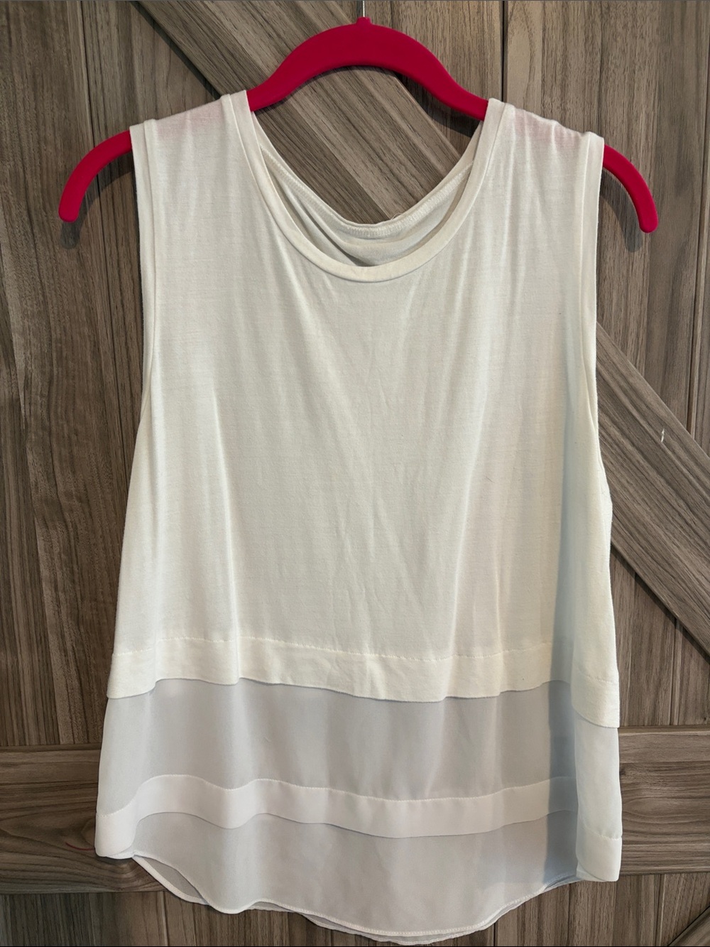 Michael Kors Cream Layered Sleeveless Tank Top